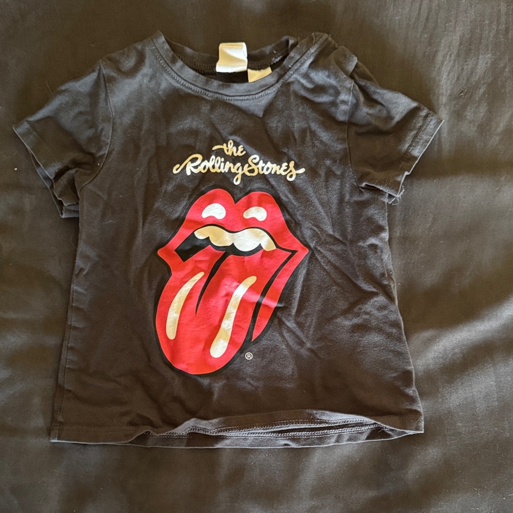 H&M Kids Charcoal Rolling Stones Tee